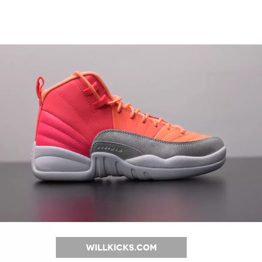 Air Jordan 12 'Sunrise' Racer Pink/Hot Punch-Bright Mango-White / jordan 12 sunrise