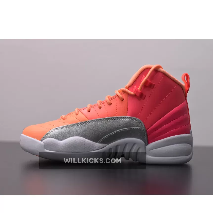 Air Jordan 12 'Sunrise' Racer Pink/Hot Punch-Bright Mango-White / jordan 12 sunrise