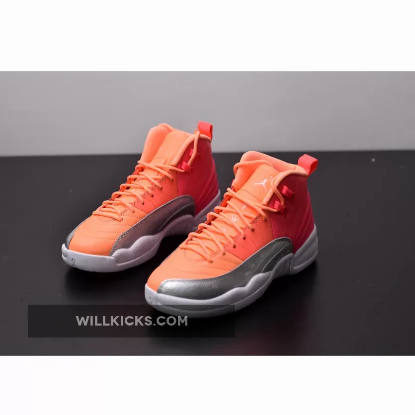 Air Jordan 12 'Sunrise' Racer Pink/Hot Punch-Bright Mango-White / jordan 12 sunrise