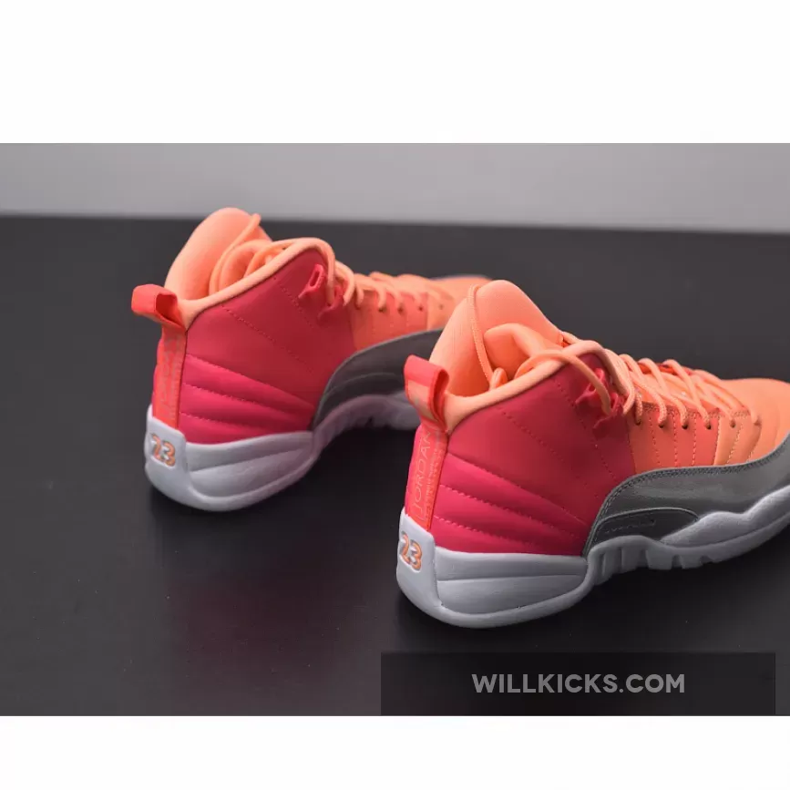 Air Jordan 12 'Sunrise' Racer Pink/Hot Punch-Bright Mango-White / jordan 12 sunrise