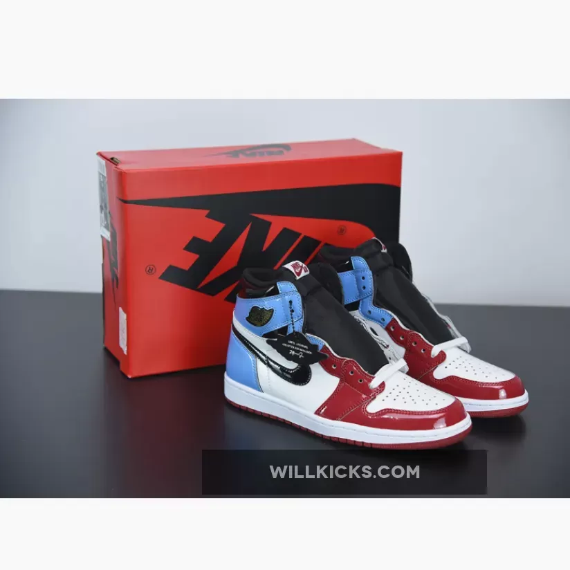 Air Jordan 1 High OG 'Fearless' White/University Blue-Varsity Red-Black #white/university blue-varsity red-black