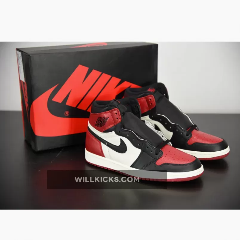 Air Jordan 1 Retro High OG 'Bred Toe' Gym Red/Black-Summit White / jordan 1 red toe