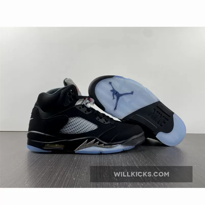 Air Jordan 5 Retro Black/Fire Red-Metallic Silver-White 845035-003, air jordan 5 retro og black