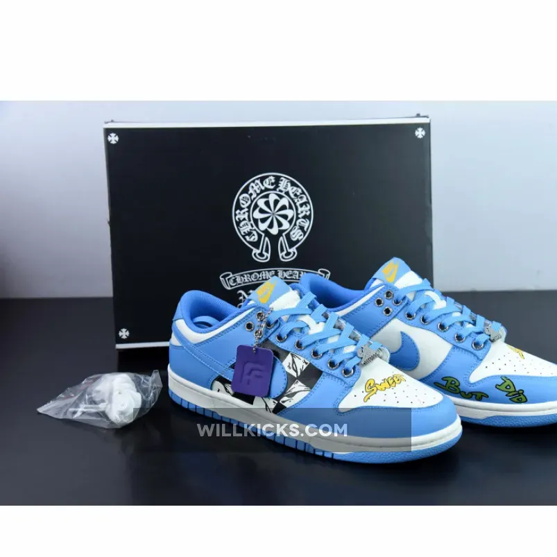 Custom Nike Dunk Low Blue White - nike dunk low custom