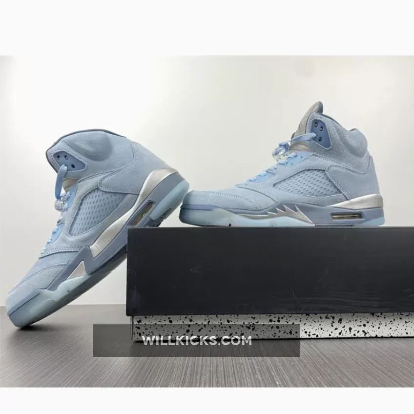 Air Jordan 5 'Bluebird' Photo Blue/Grey-Metallic Silver-White DD9336-400, retro jordan 5 bluebird