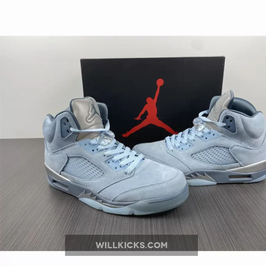 Air Jordan 5 'Bluebird' Photo Blue/Grey-Metallic Silver-White DD9336-400, retro jordan 5 bluebird
