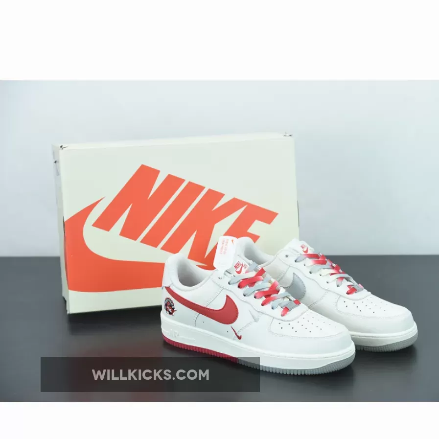Nike Air Force 1 "Raptors" White Red Custom | red custom air force 1