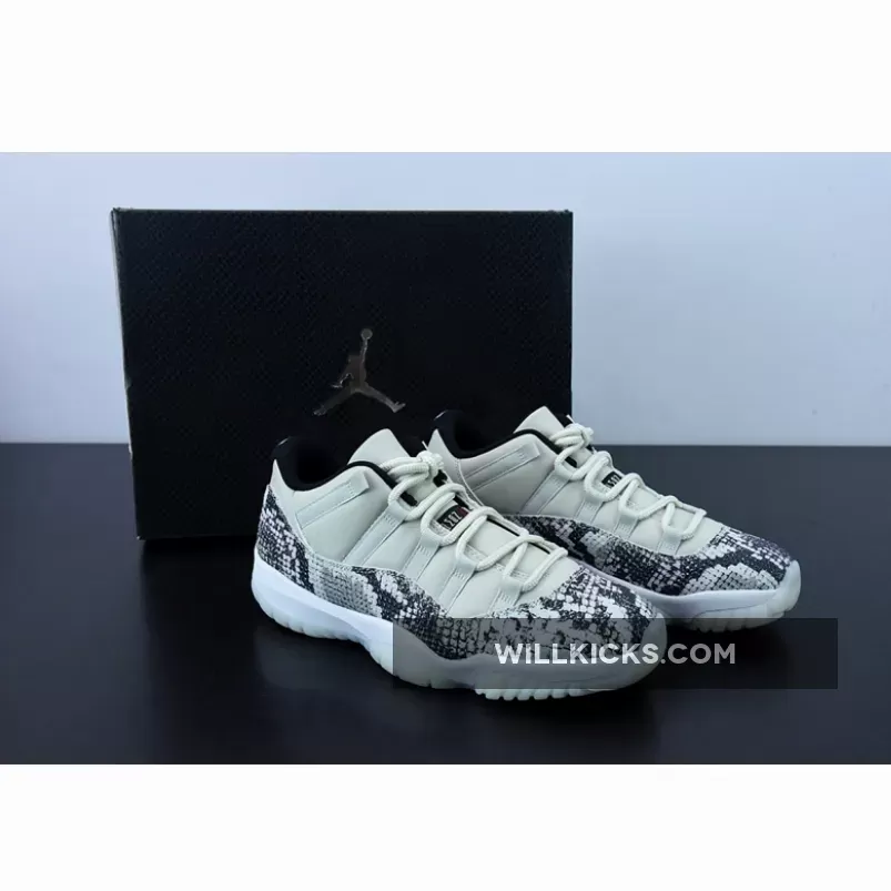 Air Jordan 11 Low Snakeskin Light Bone CD6846-002 / jordan 11 low snakeskin light bone