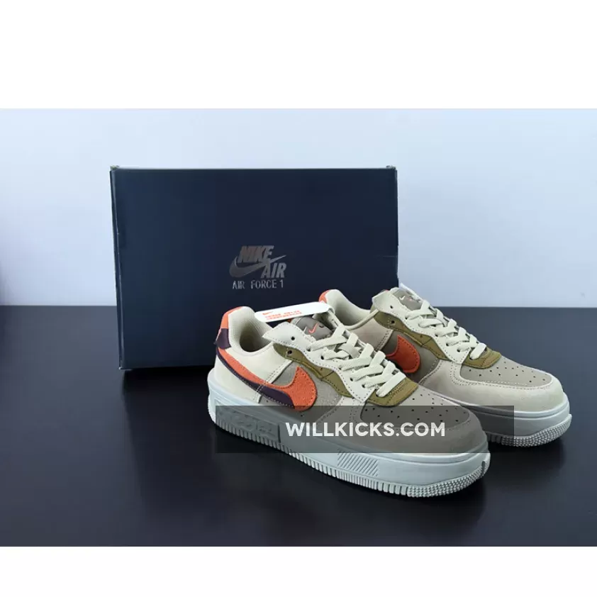 Nike Air Force 1 Fontanka Rattan/Madder Root/Burgundy Crush/Khaki / rattan root