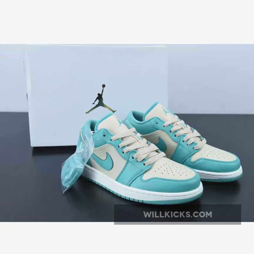 Air Jordan 1 Low Sanddrift/Sail-Washed Teal DC0774-131, jordan 1 mid washed teal