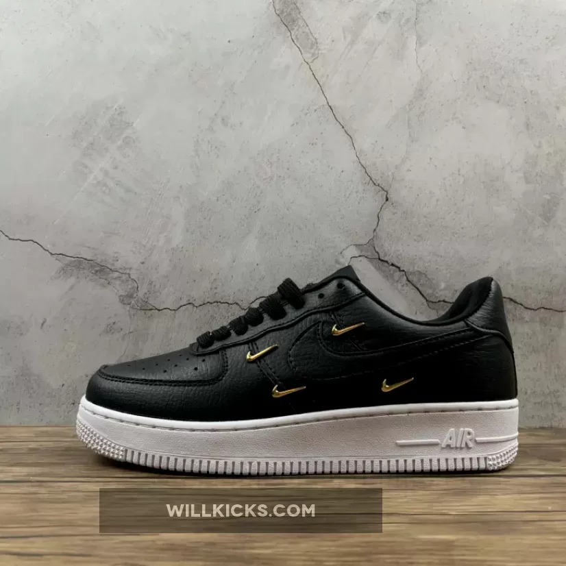 Nike Air Force 1 07 LX Black Metallic Gold CT1990-001 Restock