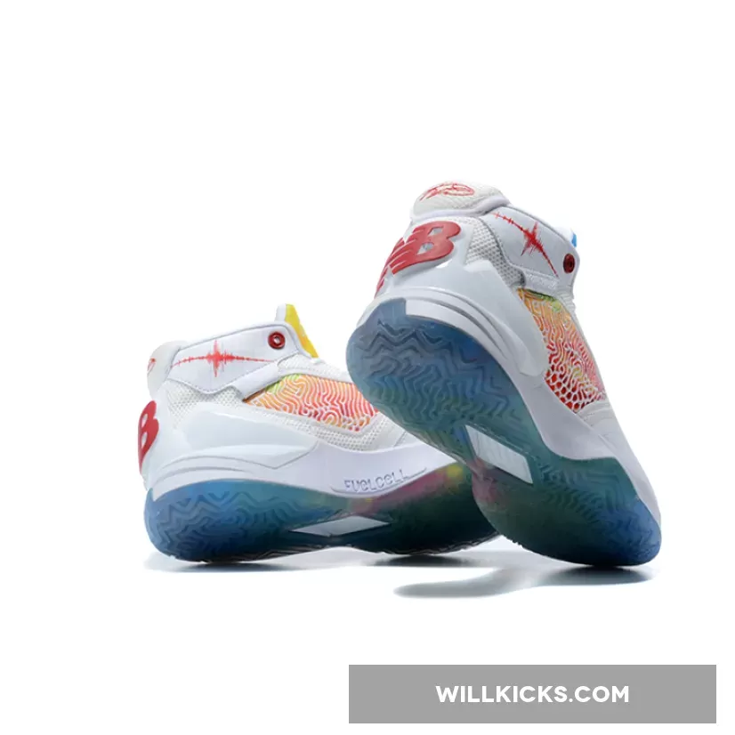 New Balance KAWHI 'Seismic Moment' White/Team Red/Ice Blue, new balance kawhi seismic