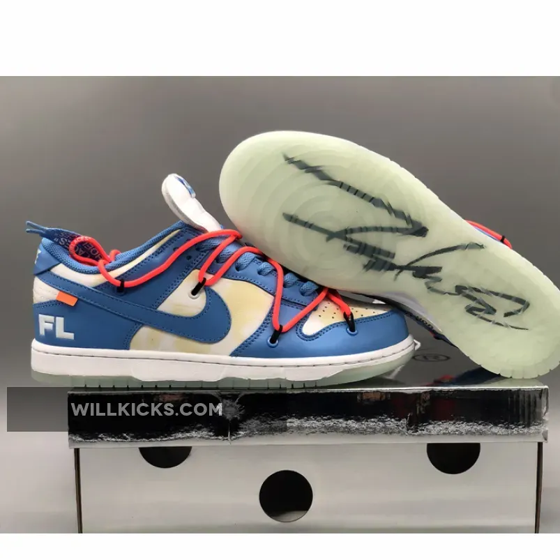 Off-White x Futura x Nike SB Dunk Low 'UNC' #off white x futura x dunk low sb unc