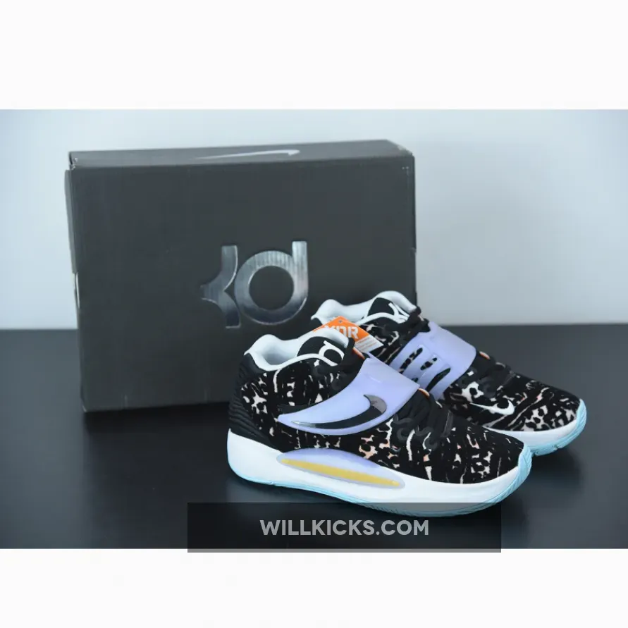 Nike KD 14 Black/White-Copa-Melon Tint CW3935-001 / kd 14 size 9.5