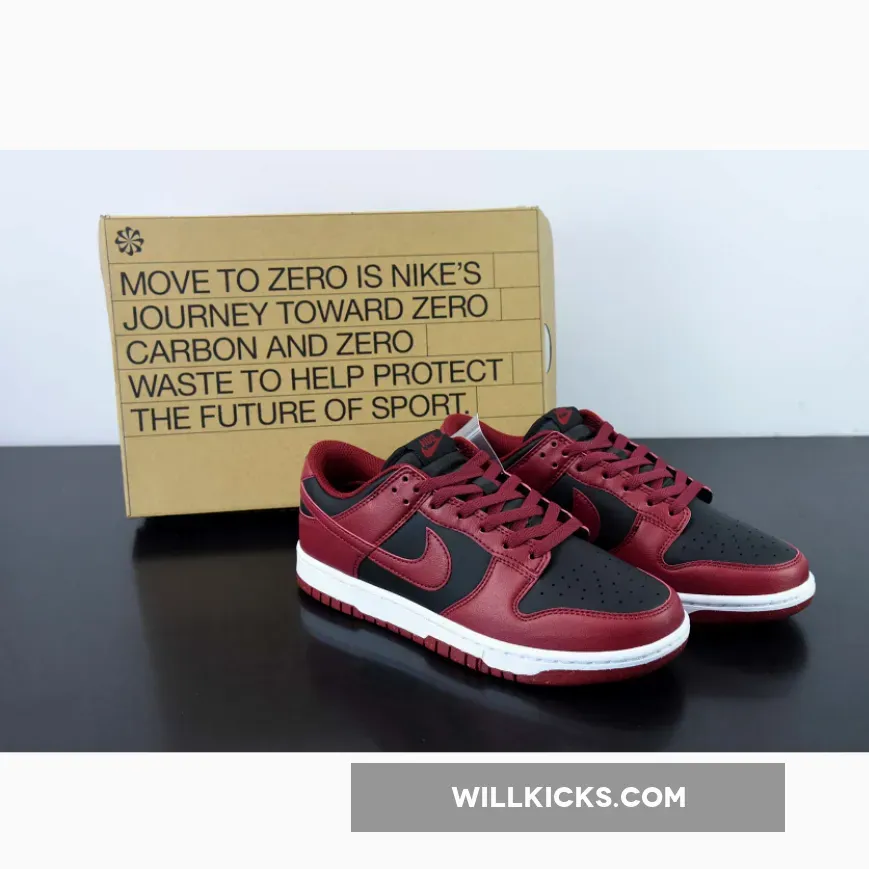 Nike Dunk Low Next Nature 'Berry' Dark Red/Black - white and orange dunk