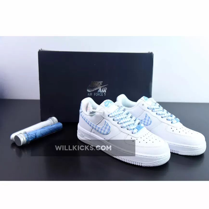 Nike Air Force 1 Low 'Blue Gingham' White/University Blue DZ2784-100 Discount