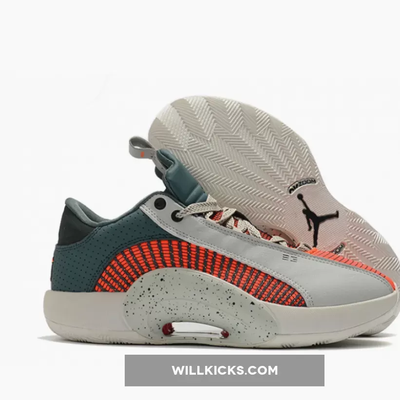 Air Jordan 35 Low Light Grey Red / air jordan grey and red