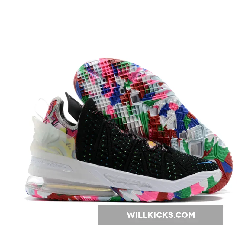 Black Lebron 18 / Nike LeBron 18 'James Gang' Black/Multi-Color-White CQ9283-002