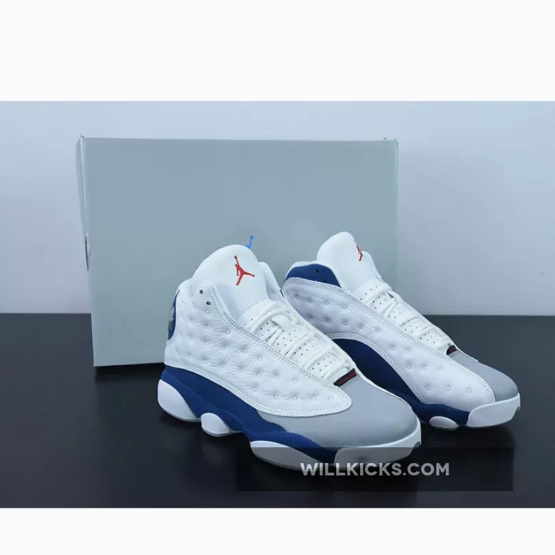 Air Jordan 13 White/Fire Red-French Blue-Light Steel Grey #royal patent leather jordan 1