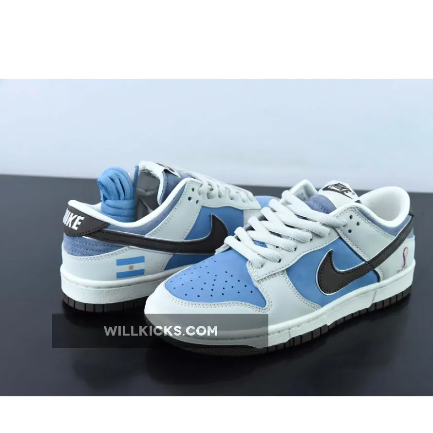 Custom Nike Dunk Low 'Argentina' White Blue / nike dunk low argentina