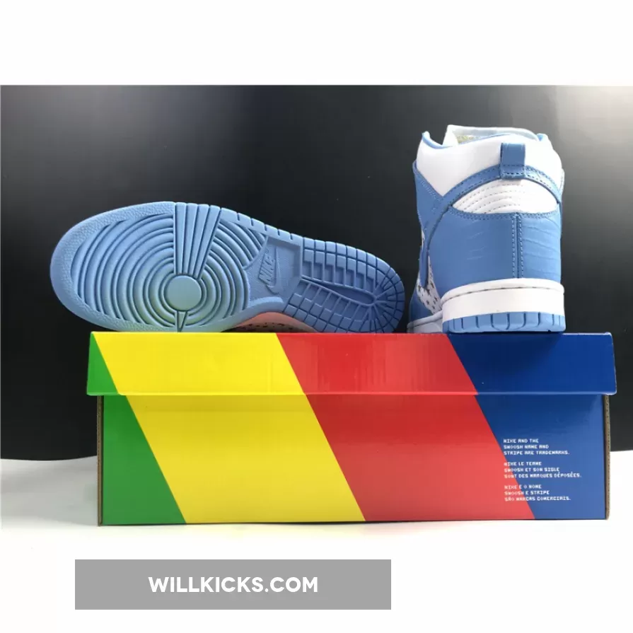 Supreme x Nike SB Dunk High Pro White/University Blue 307385-181 - university blue dunk high