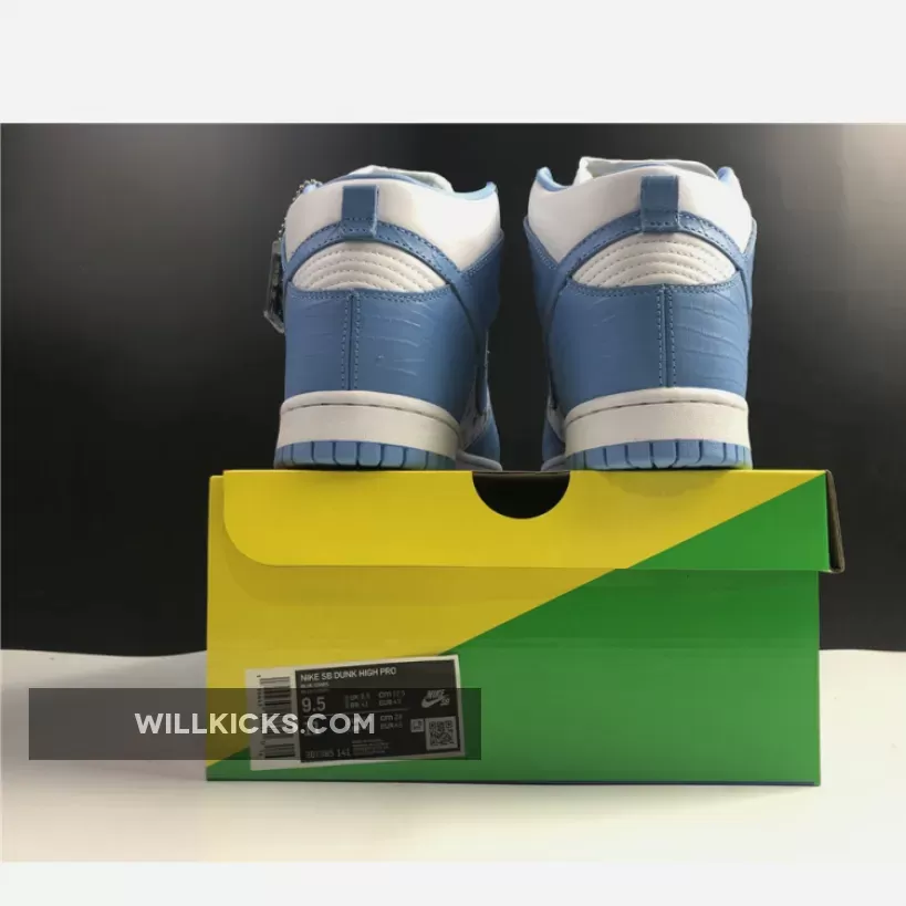 Supreme x Nike SB Dunk High Pro White/University Blue 307385-181 - university blue dunk high