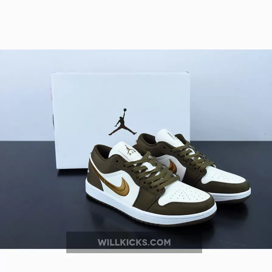Air Jordan 1 Low SE Light Olive/Sail-White DV0426-301 - all white jordan 1 low