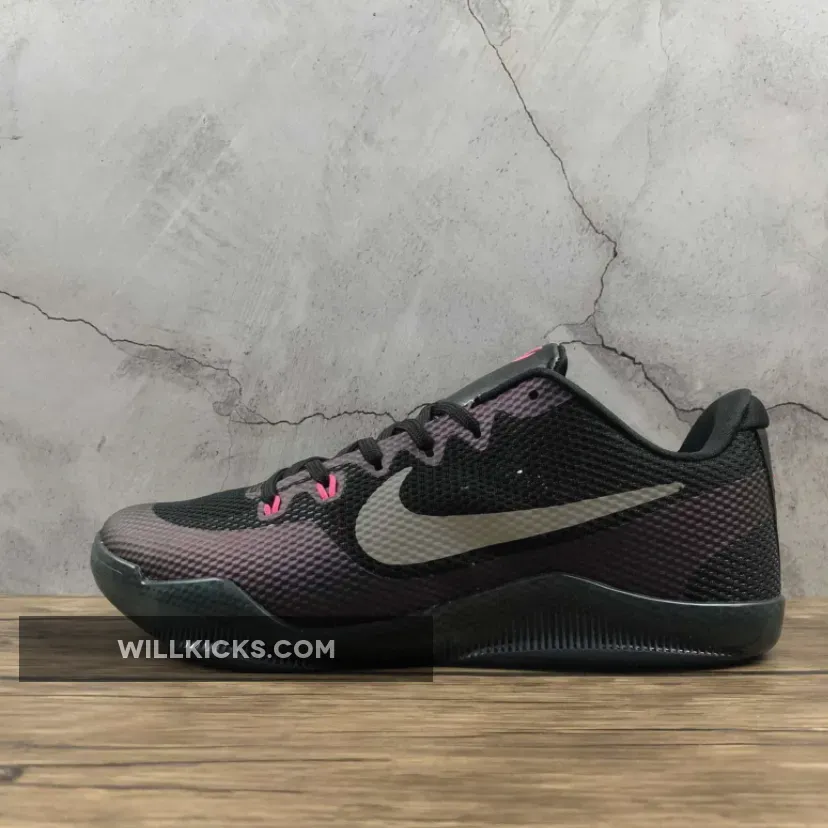 Nike Kobe 11 Low 'Invisibility Cloak' Black/Hyper Pink-Metallic Silver 836184-005 / kobe invisibility cloak