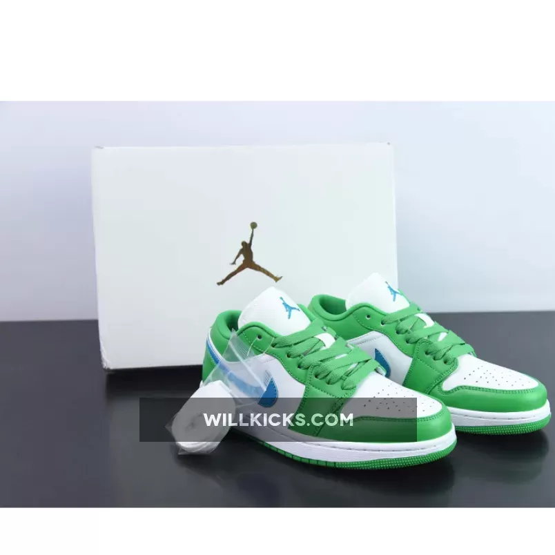 Air Jordan 1 Low Lucky Green/Aquatone/White DC0774-304 #air jordan 1 low lucky green