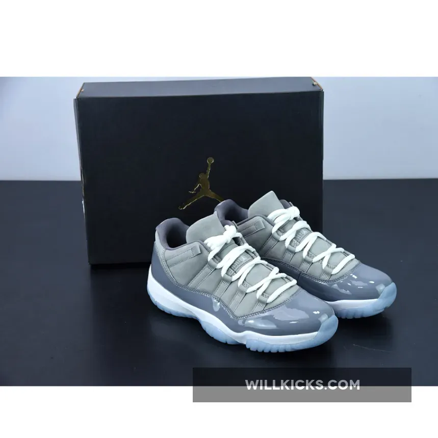 Air Jordan 11 Low 'Cool Grey' Medium Grey/Gunsmoke-White 528895-003 - retro 11 low cool grey