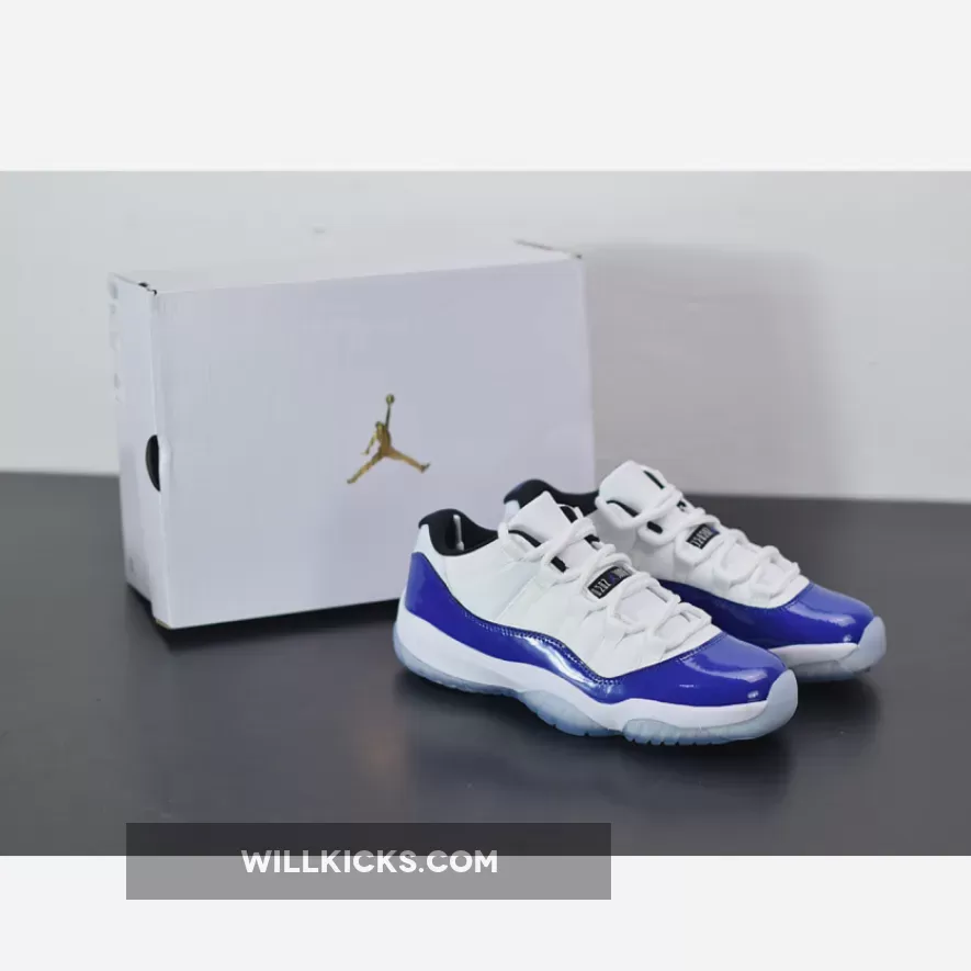 Air Jordan 11 Retro Low "Concord Sketch" White/Black-Concord AH7860-100