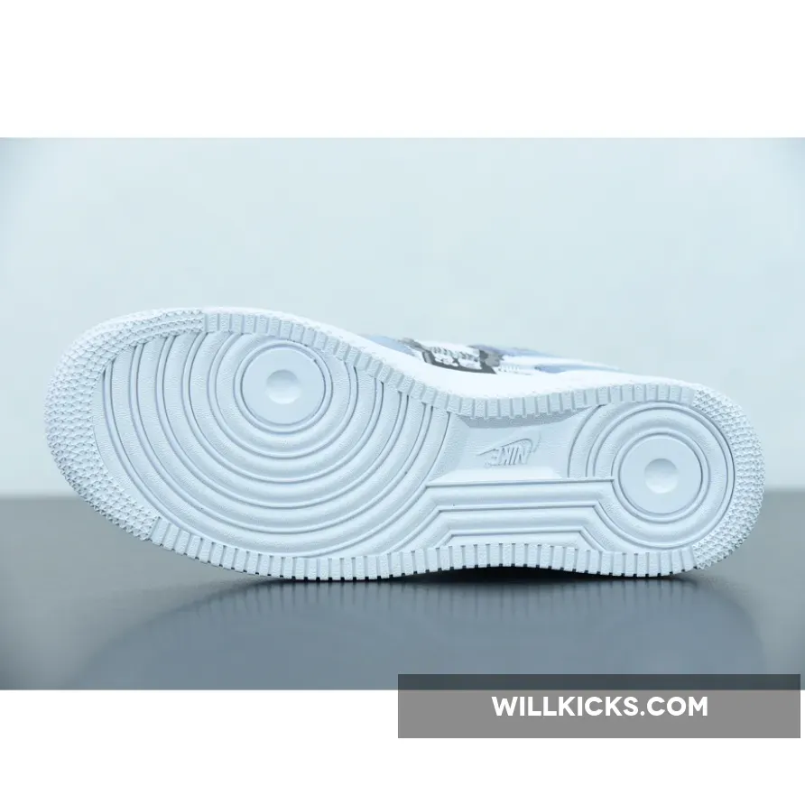 Custom X Kaws Nike Air Force 1 Low Blue White 1675866462 Discount