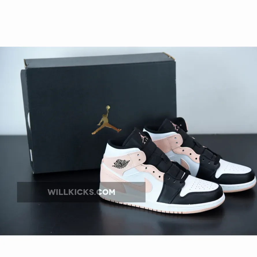 Air Jordan 1 Mid White/Black-Crimson Tint 554724-133 #crimson jordans
