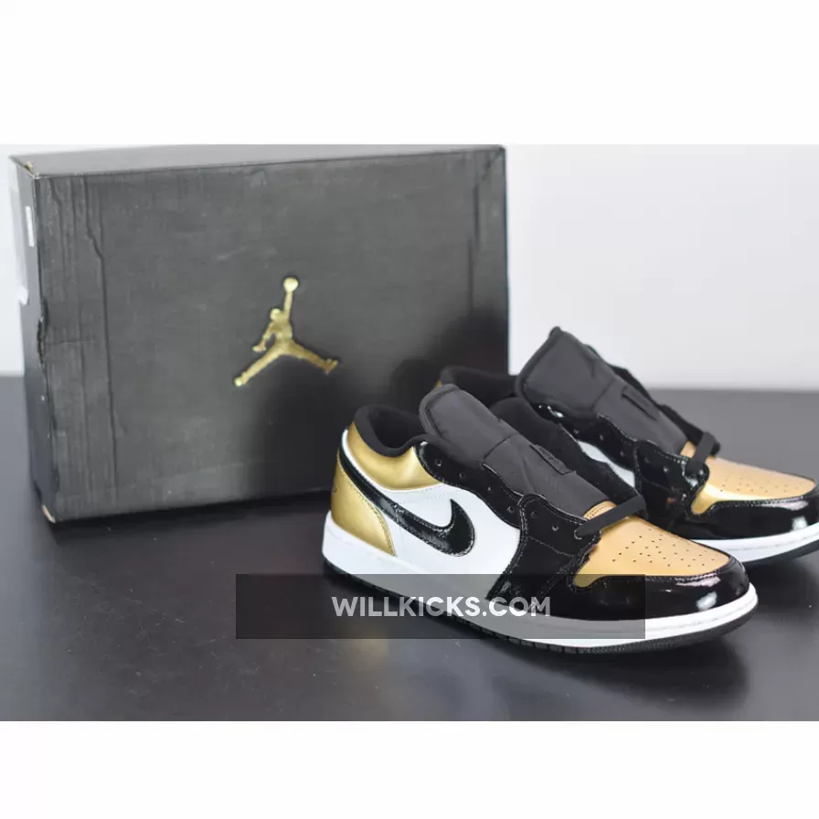 Air Jordan 1 Low Patent 'Gold Toe' CQ9447-700 / air jordan 1 low gold toe