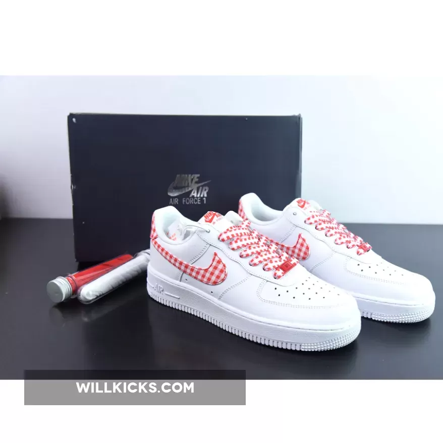 Gingham Air Force 1 Nike Air Force 1 Low Red Gingham DZ2784-101