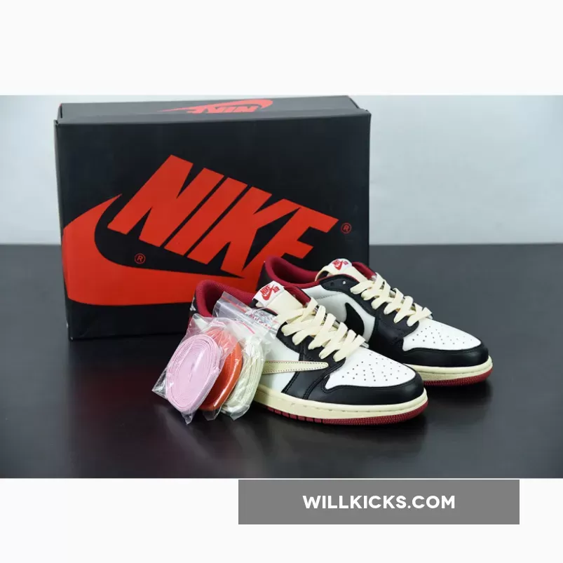 Travis Scott x Fragment x Air Jordan 1 Low OG White Red Black, air jordan 1 fragments