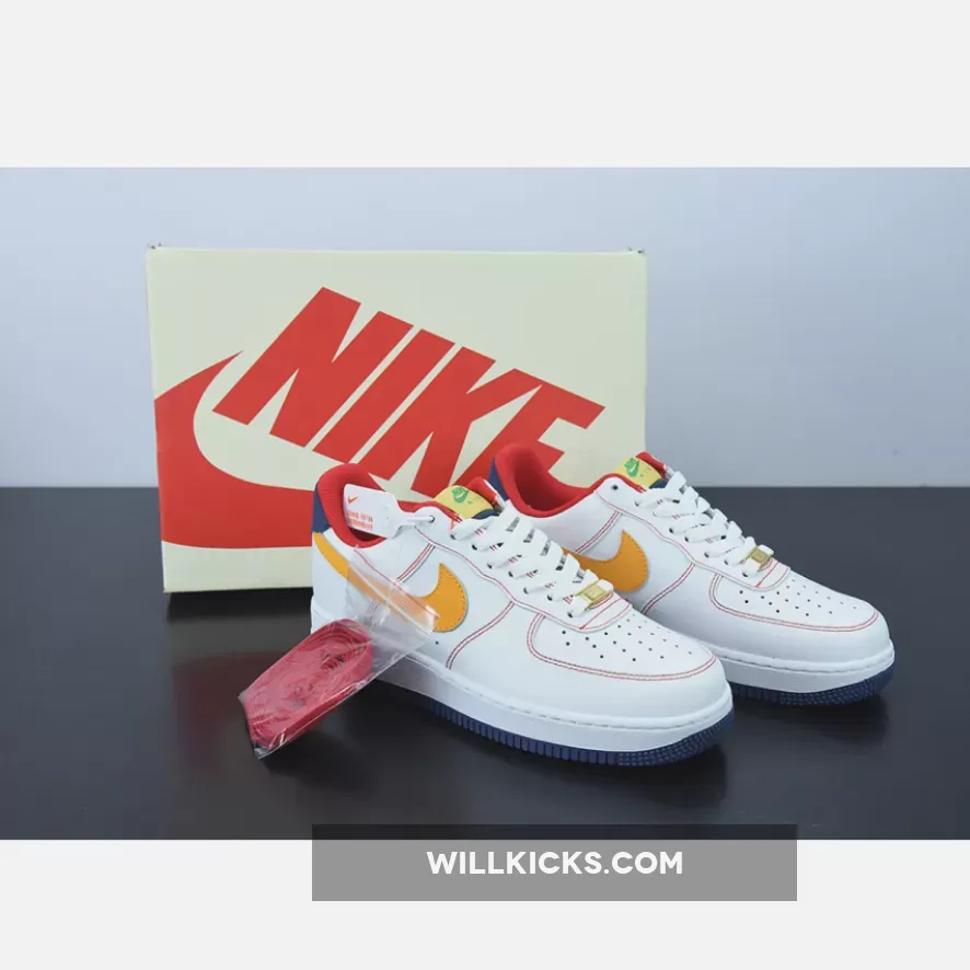 Nike Air Force 1 Low White Red Yellow Discount 1675864216