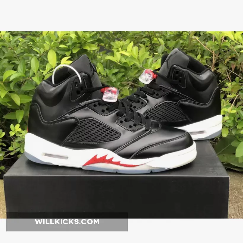 Air Jordan 5 Black/Muslin-Fire Red CT8480-001