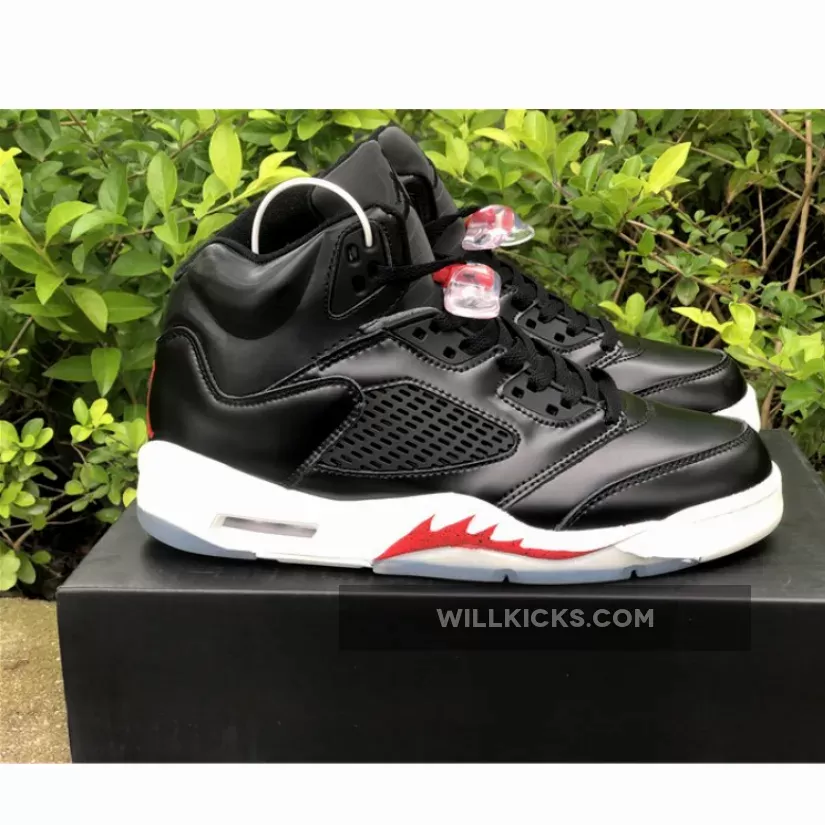Air Jordan 5 Black/Muslin-Fire Red CT8480-001