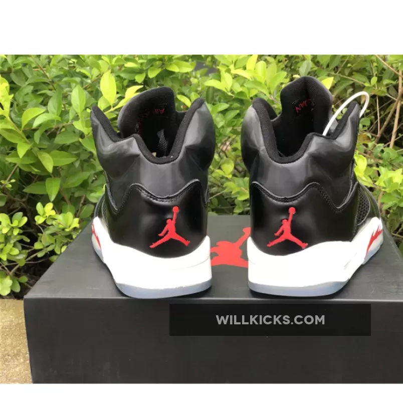 Air Jordan 5 Black/Muslin-Fire Red CT8480-001