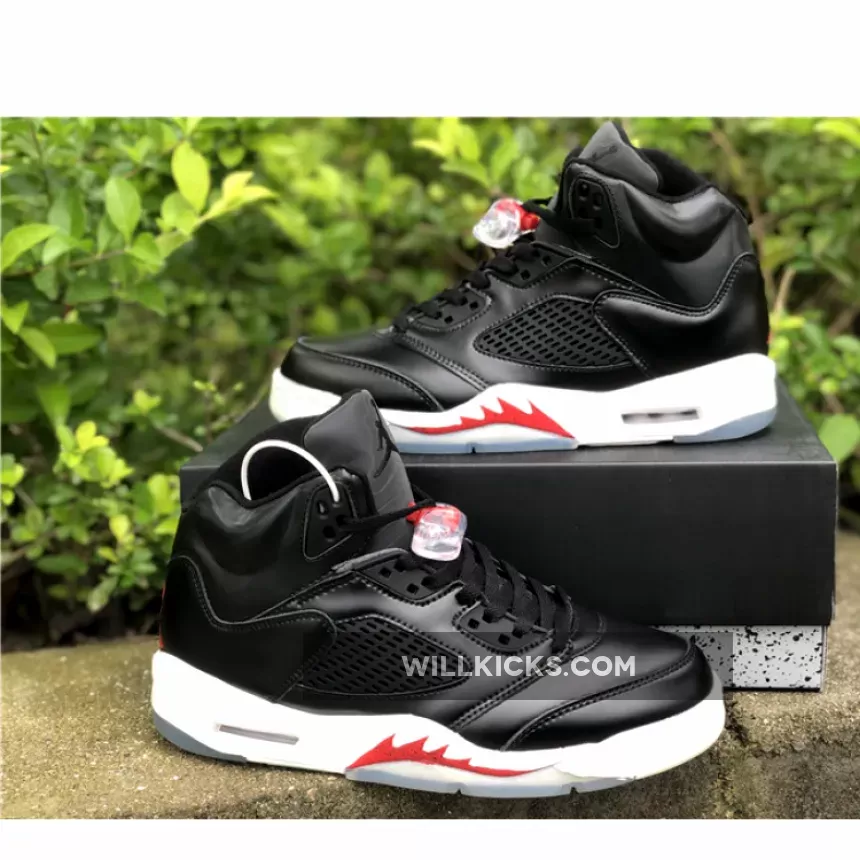 Air Jordan 5 Black/Muslin-Fire Red CT8480-001