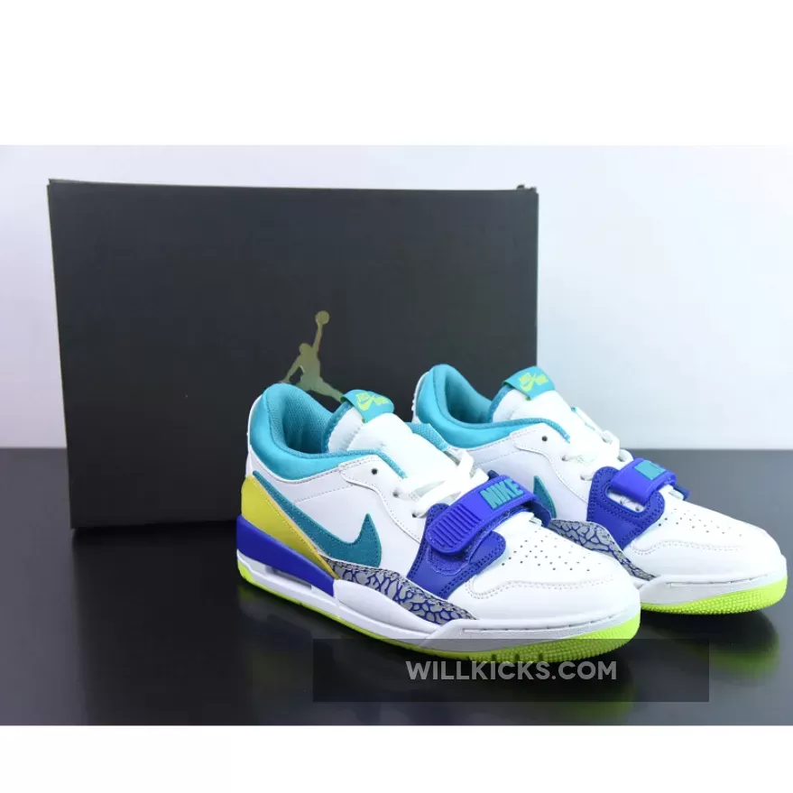 Jordan Legacy 312 Low White/Ultramarine-Neon Yellow CD7069-103 - neon yellow jordans