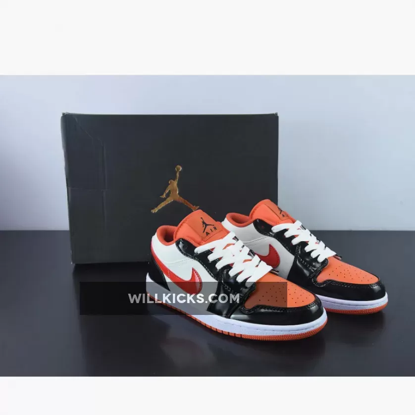 Air Jordan 1 Low 'Halloween' Team Orange/Black-Sail-Iron Grey DV1335-800 / halloween jordan 12 black and orange