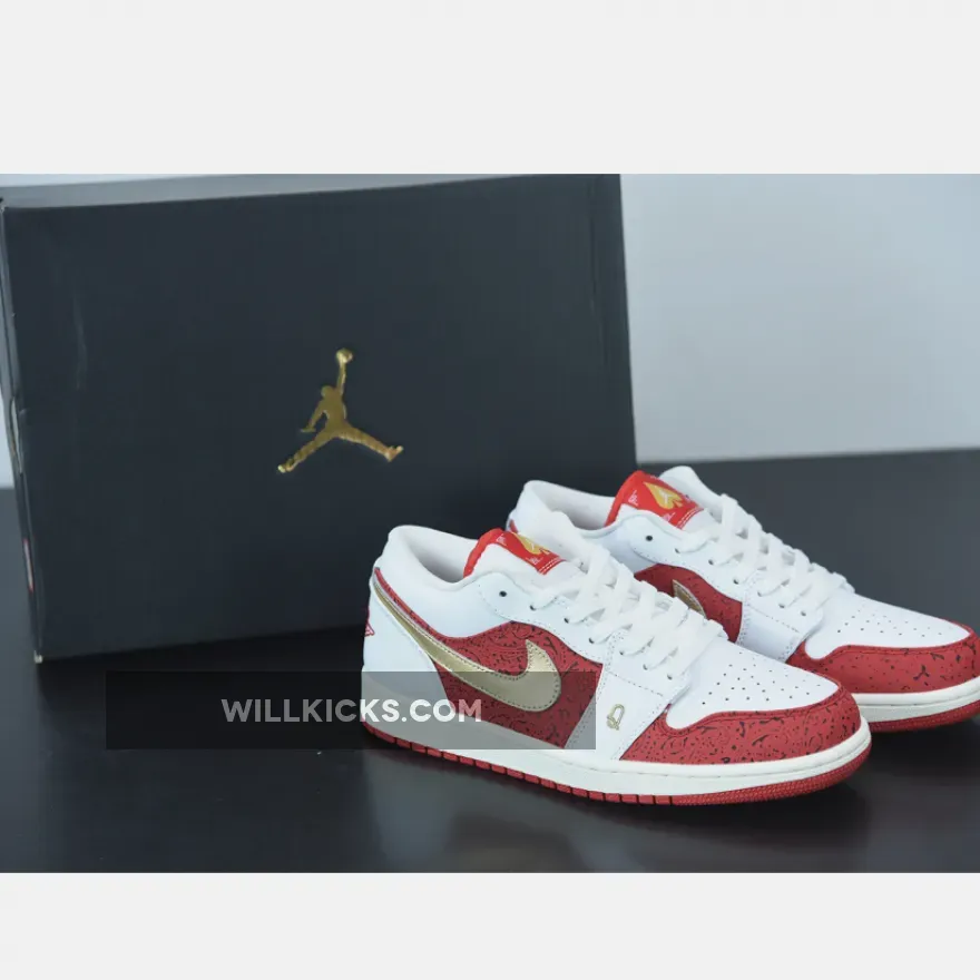 Air Jordan 1 Low 'Spades' White/Metallic Gold DJ5185-100 / jordan low spade