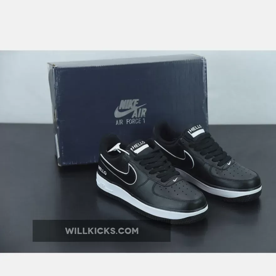 Nike Air Force 1 Low "Hello" Black/Black-White CZ0327-001