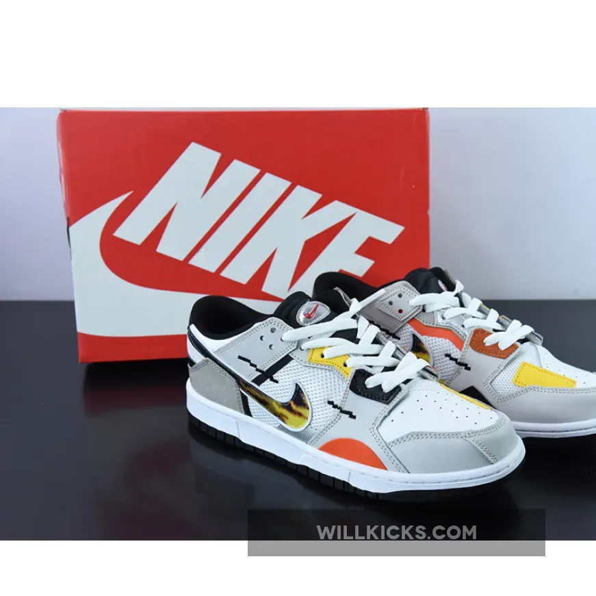 Nike Dunk Low Scrap Mighty Swooshers DX6058-101 #nike dunk mighty swooshers