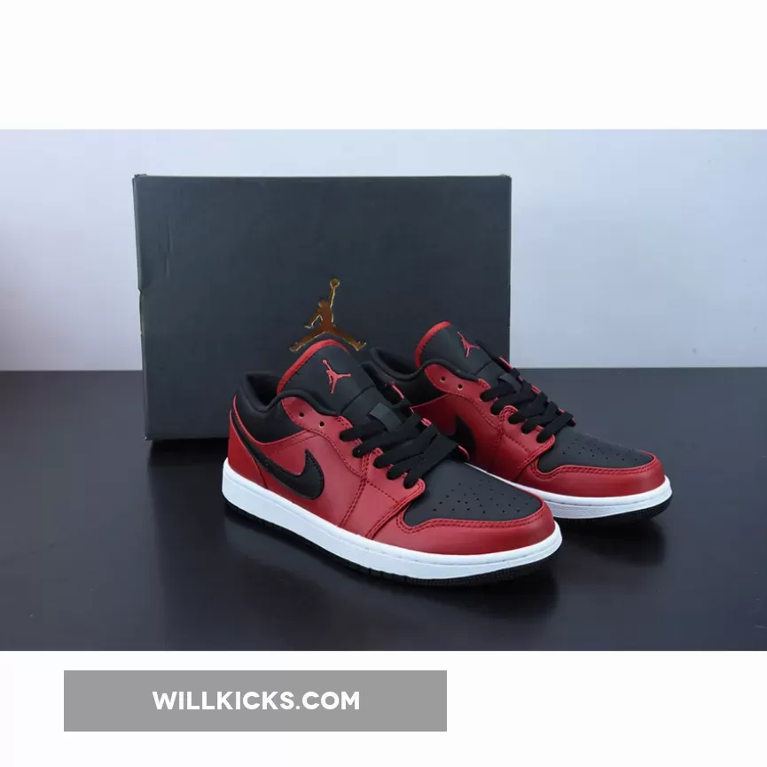 Air Jordan 1 Low Gym Red/Black-White 553558-605 / jordan 1 low gym red black white