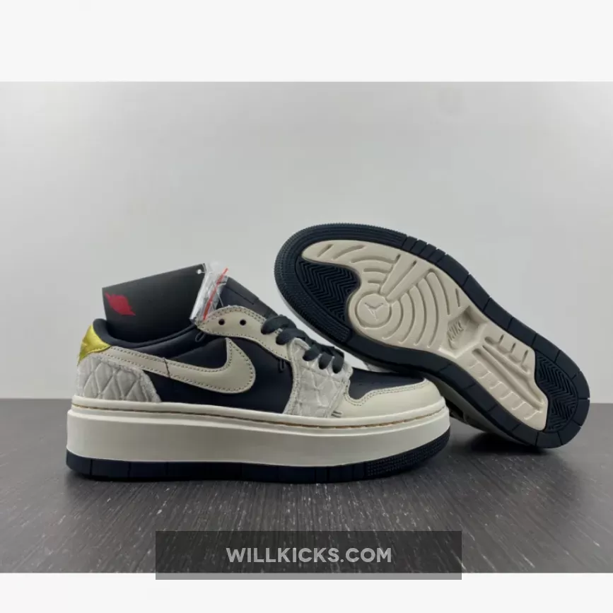 Air Jordan 1 Elevate Low SE Black/Grey-Gold DV1494-001, elevate sneakers
