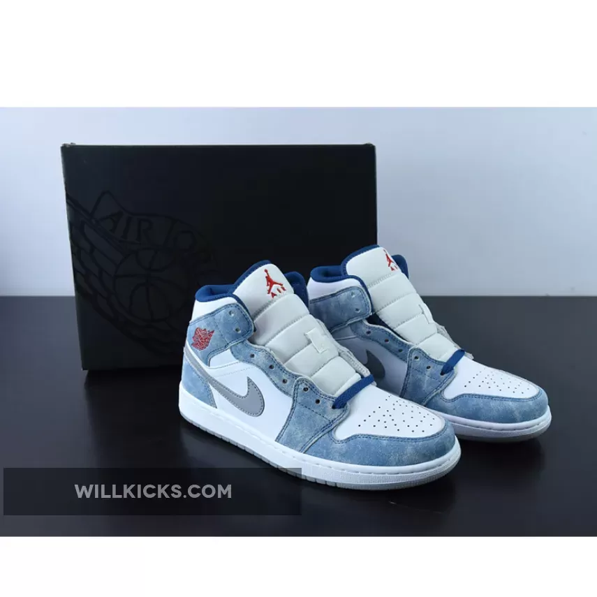 Air Jordan 1 Mid French Blue Fire Red DN3706-401 / air jordan 1 french blue 2022