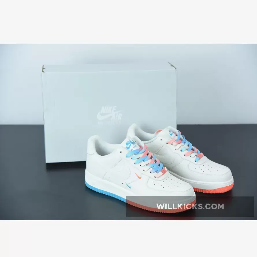 Nike Air Force 1 Low 07 White Blue Orange / orange and white nike shoes